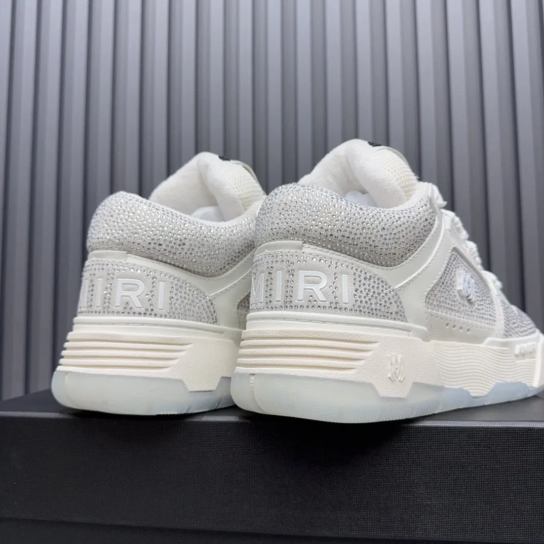 Men's men's shoes 💰800 AMIRI Amir Couple's new hot brick high street sneakers with bone sports shoes, toe-layer cowhide upper, upper side bones, purely hand-stitched, with good three-dimensional effect, customized metal LOGO, code number 35-44 (45, 46 customized)